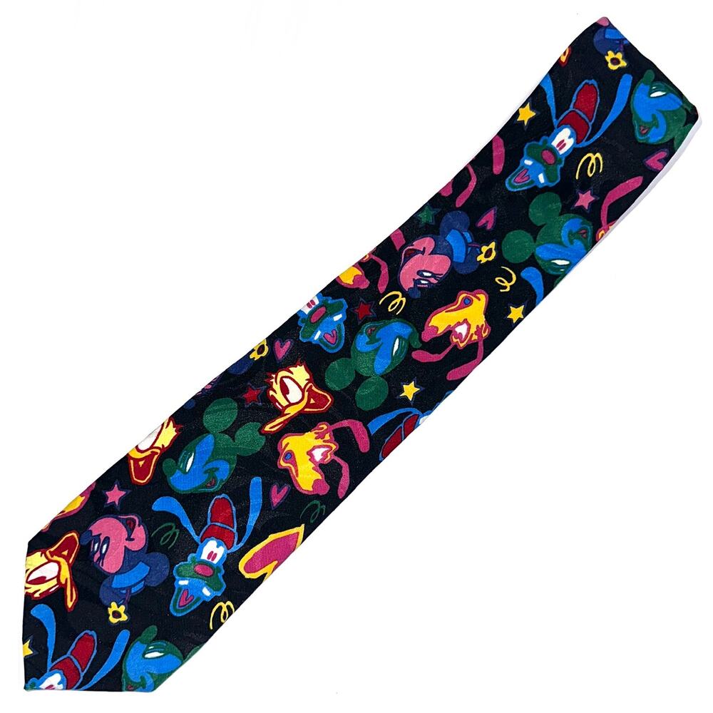 Vintage Disney Mickey Unlimited Fab Five Mickey Minnie Goofy Daffy Pluto Tie